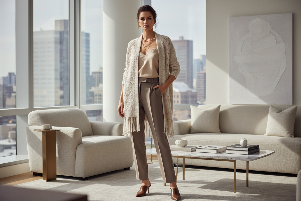 Cardigans porte par une tres belle femme